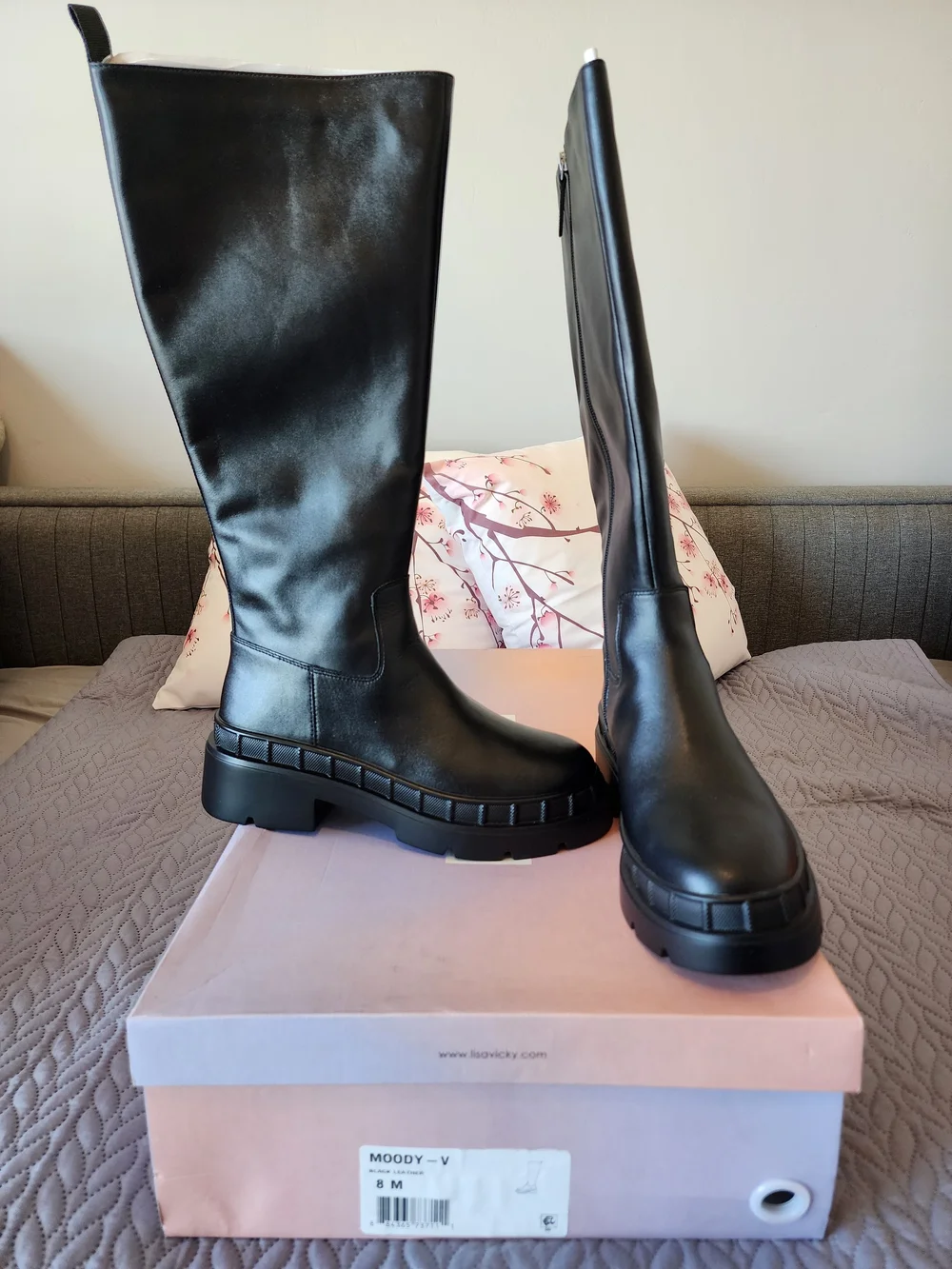 Classic Black Over-the-Knee Chunky Sole Boots